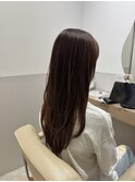 ロングレイヤーシナモンベージュカラー