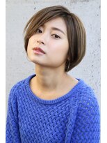 ロエナ(ROENA) 20代30代40代50代小顔カット黒髪ワンレンボブルフネビージュ前髪