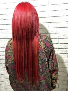 ミミック (mimic) TRICKstyle！赤&オレンジでカラー+エクステ！