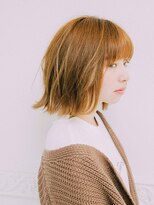 プロデュース 古淵店(Produce)&nbsp;明るいベージュカラーのぱっつんボブ【古淵/相模原/町田】