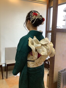 ヘアーラウンジラインビアス(Hair lounge Line Vias) 成人式アップ