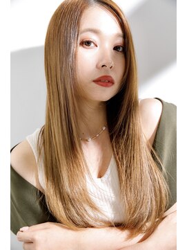 リノナ(Linona) センター分けロング シアーグレージュ こなれロング【LINONA】