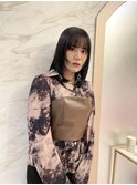 くびれヘア/韓国 フェイスレイヤー グレージュカラー 髪質改善