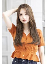 トティア 元町三宮(Totia) 【Totia元町】斜めバング×レイヤーロング×アッシュオリーブ