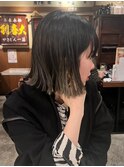 地毛に馴染む毛先ポイントブリーチカラー