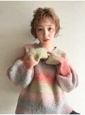 ハイトーンベージュ/ショート/オン眉