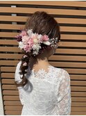 花嫁ヘアブライダルタイト玉ねぎヘアアレンジ