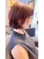 ボニークチュール(BONNY COUTURE) 韓国風ピンクカラー・白髪ぼjかし・韓国風ボブ・神戸ボブ