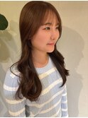 後れ毛カット/韓国風巻き シースルーバング【20代/30代】
