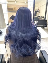 ブレンド 渋谷(BLend)&nbsp;前髪ハイライトカラーこなれミディイメチェンウェーブパーマ