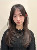韓国風/レイヤー/小顔/前髪カット/髪質改善/グレージュ/透明感