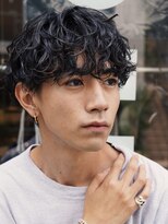 波巻きパーマシャドウパーマ波巻きスパイラルパーマメンズパーマ