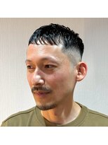 ジェントル(GENTLE) 清潔感×大人の色気　シャープなクロップヘア/フェード/黒髪