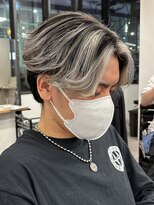 バレイヤージュブリーチダブルカラーハイライトメッシュブリーチ