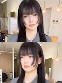 顔まわりレイヤー/前髪/暗髪/近鉄奈良/奈良/髪質改善/顔まわり
