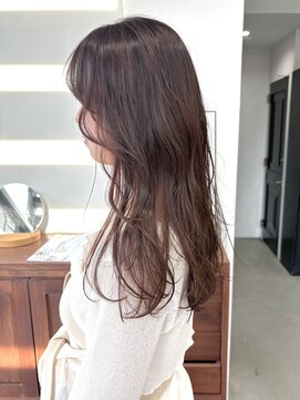 ヘアー アイス 御器所本店(HAIR ICI) ブリーチなしカラー柔らかブラウン透明感カラー夏カラーレイヤー
