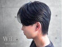 メンズセンターパート