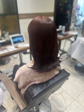 ケンジ 南林間(KENJE) 艶カラー×レイヤー×ピンクブラウンカラー【南林間】