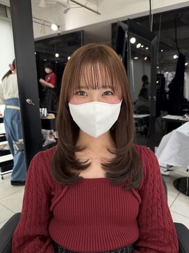 アクアオモテサンドウ(ACQUA omotesando) ☆初カラーブリーチなしショコラブラウンミディアムレイヤー