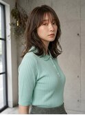 シースルーバング×ニュアンスウェーブミディアム