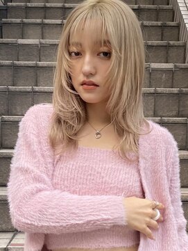 デート 下北沢(DATE) 下北沢ケアブリーチカラーダブルカラーミディアムレイヤーカット