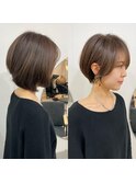 ショートボブ/大人巻き/ぷつっとボブ/ナチュラルモード/銀座駅