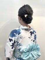 サクラ(SAKURA) 浴衣/着付け（兵児帯）/黒髪/アップヘア/ロング/ヘアアクセ