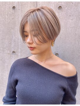 ロンドシェリ 仙台(Lond Cheri) ショート×ハイトーン ダブルカラー ブリーチ ハイライト 韓国