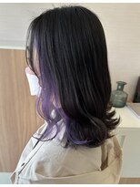 グラム 安城桜井店(gram)&nbsp;インナーカラー_パープル_イヤリングカラー