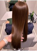 艶々ストレート縮毛矯正フルカラーカット髪質改善トリートメント