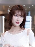 20代30代大人かわいい小顔くびれレイヤーカット黒髪前髪韓国風