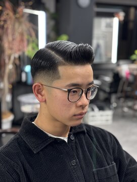 ヘアーラボ 樟葉(Hair Labo) クラシカルサイドパート スキンフェード 枚方 南楠葉