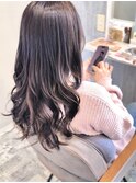【filo 明比】 ラベンダーグレージュ × ゆるふわカール