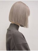 ミルクティーベージュ×ボブ