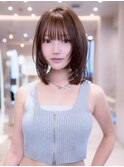 20代30代大人美人ショートボブ/小顔ショートヘア/マロンベージュ