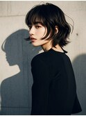 レイヤーボブボブヘアショートウルフパーマウルフボブヨシンモリ
