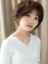 カバーヘア ブリス 志木南口駅前店(COVER HAIR bliss)&nbsp;ココアブラウン小顔プードルパーマショートボブX志木20代30代