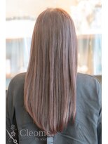 クレオメバイスーリール(Cleome by sourire)&nbsp;シースルーバング大人ガーリーミディアムレイヤーカット黒髪美髪