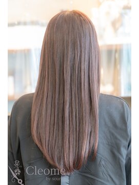 クレオメバイスーリール(Cleome by sourire) シースルーバング大人ガーリーミディアムレイヤーカット黒髪美髪