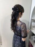 ロングハーフアップ
