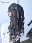 高校卒業式☆立体リボンのツインハーフ