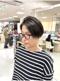 刈り上げショート/ミルクティーブロンド/髪質改善/平塚駅