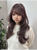 20代30代ハッシュカット×ラベンダーグレージュ