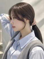 ノア(NOA) 【NOA】韓国風ミディアムレイヤーシースルーバング前髪カット