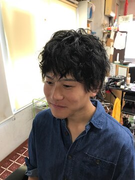 理容 うめむら ちょっときつめなスパイラルパーマ
