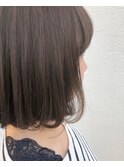 透明感カラースモーキートパーズ×ラウンドバングワンカールボブ