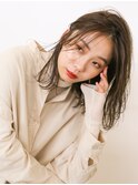 イルミナカラー束感ウェット感濡れ感大人前髪なしアンニュイ