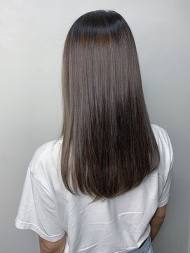 フロート 小阪店(float) グレージュ_マロンベージュ Aラインボブ かきあげ