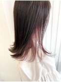 ○ くすみピンク×インナーカラー