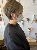 透明感アッシュグレージュcolor*丸みショート*Bambi松平愛